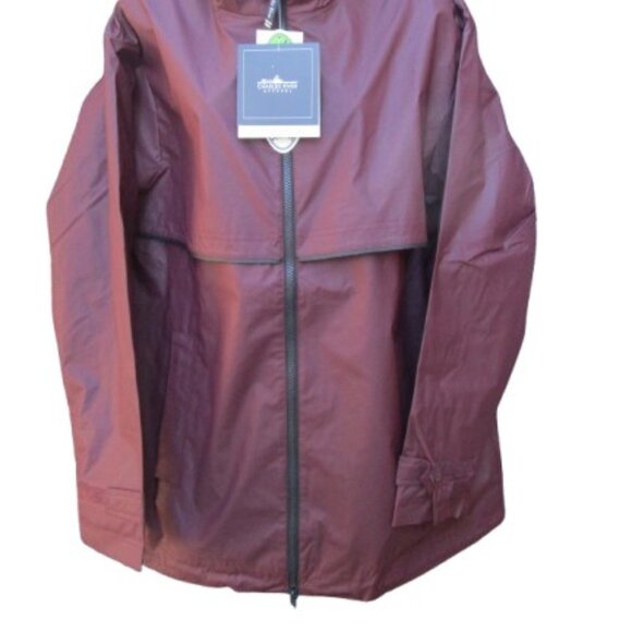 Charles River Apparel Woman's New Englander Waterproof Rain Jacket Marron Black - Picture 2 of 4